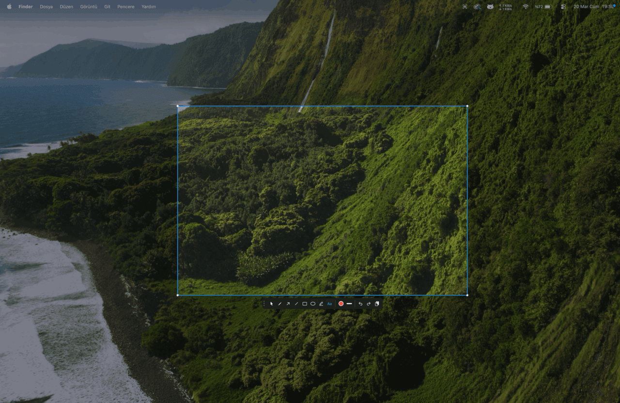 CrispyShot annotation toolbar with drawing tools